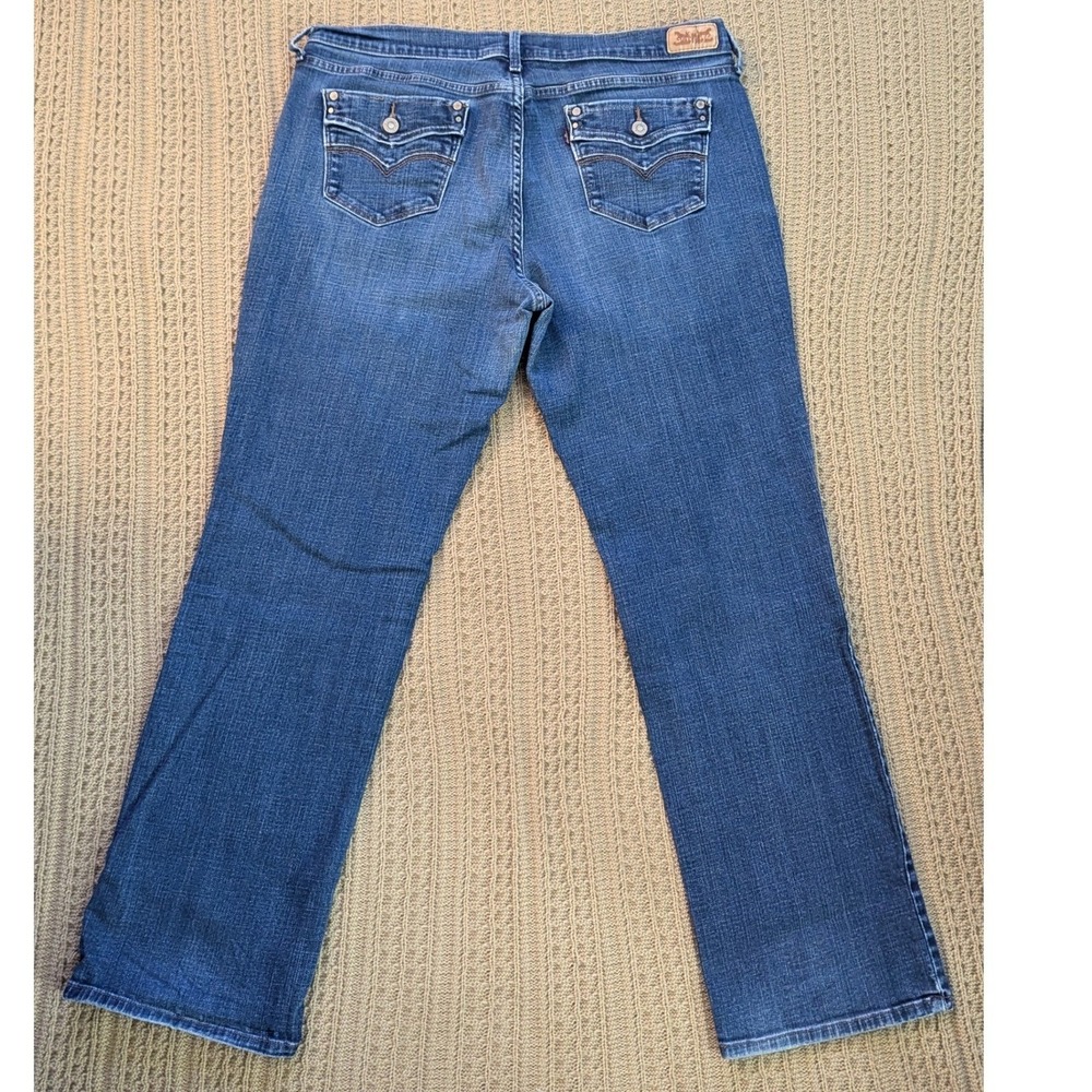 Levis 505 Straight Leg Jeans Womens 16 Medium Wash Flap Pocket Denim Pants
